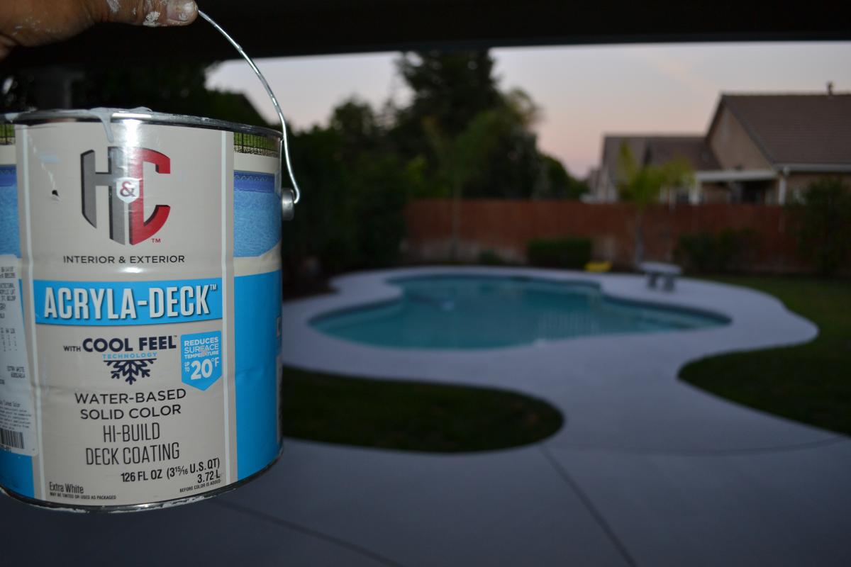 Acryla-deck coating with Cool Feel