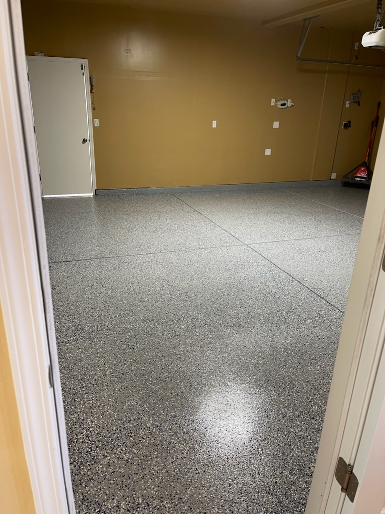 Interior garage floor coating