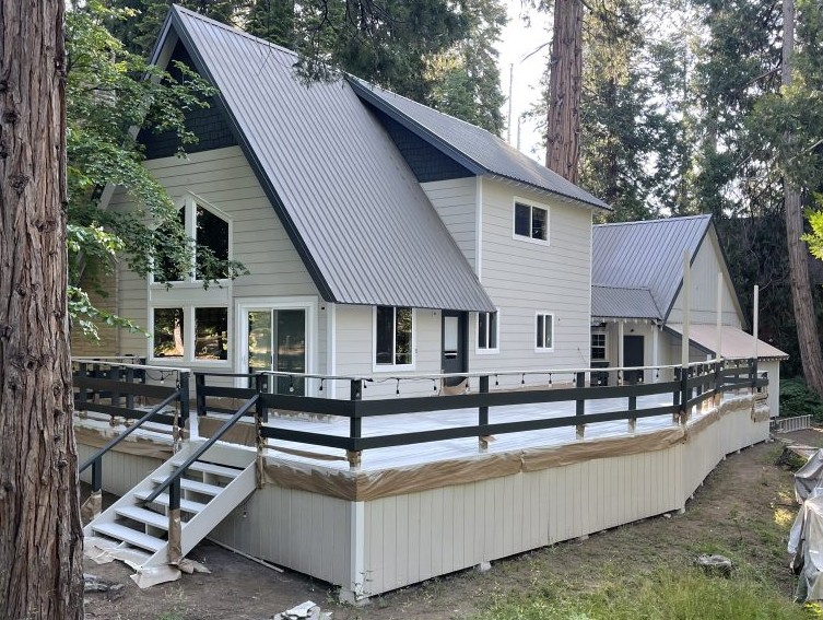 Exterior painted cream and black